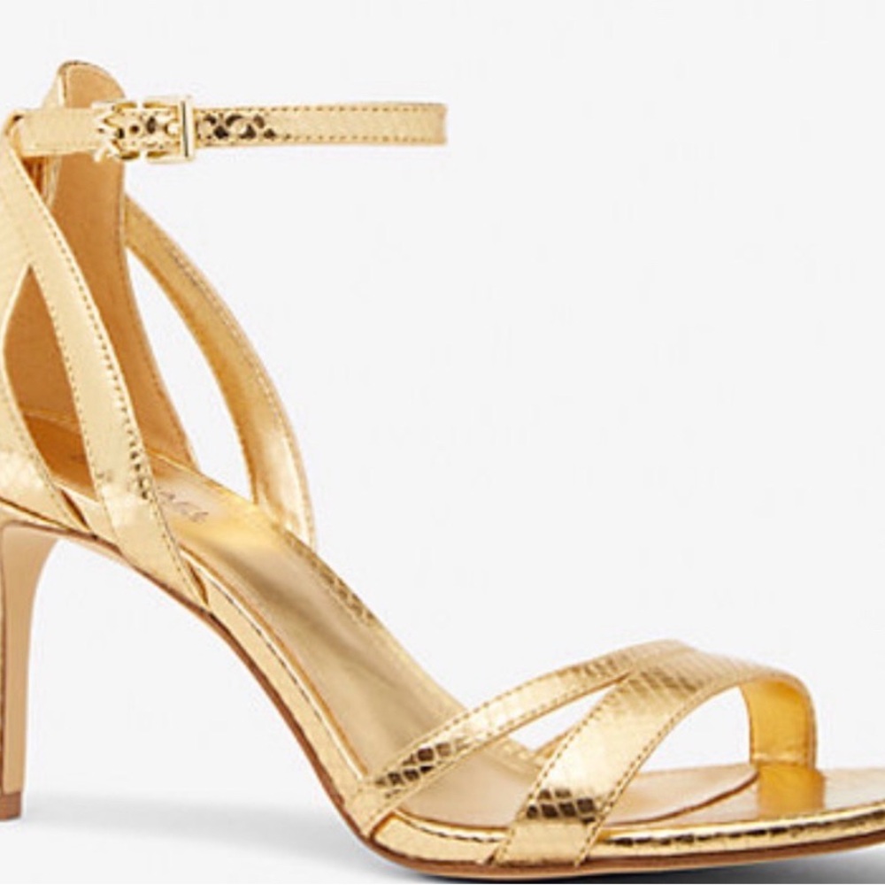 Michael Kors Kimberly Gold Strappy Sandals